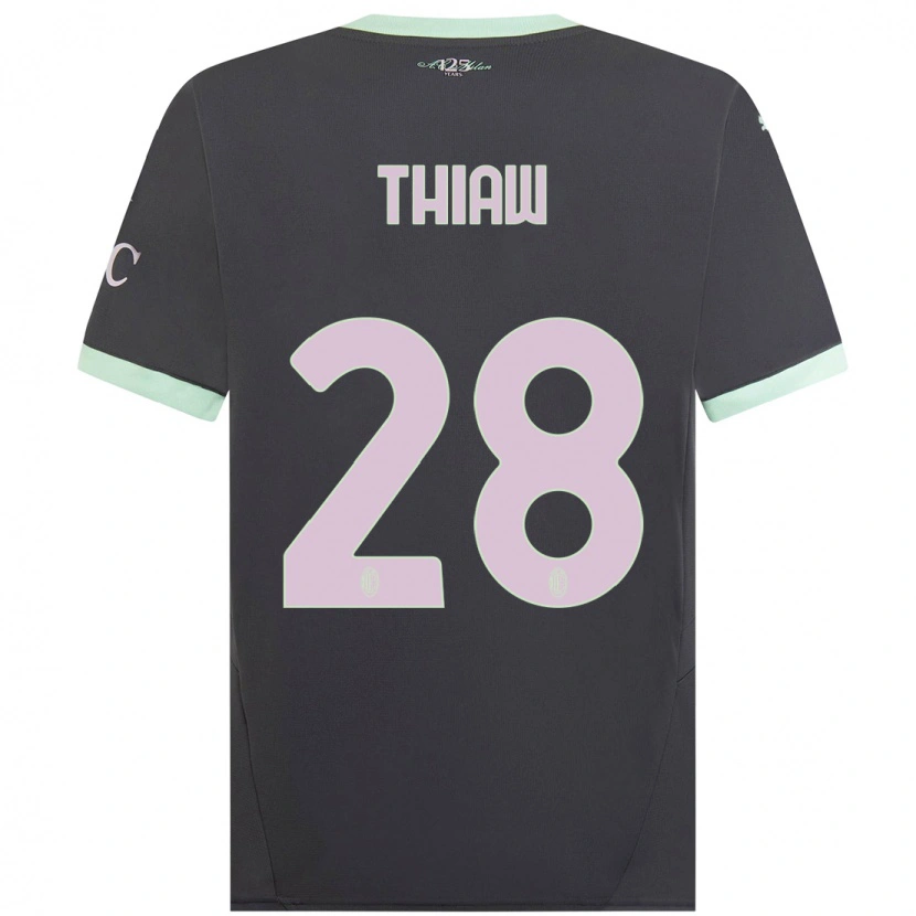 Danxen Herren Malick Thiaw #28 Grau Ausweichtrikot Trikot 2024/25 T-Shirt