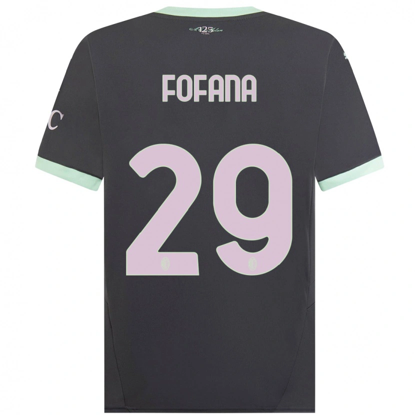 Danxen Herren Youssouf Fofana #29 Grau Ausweichtrikot Trikot 2024/25 T-Shirt
