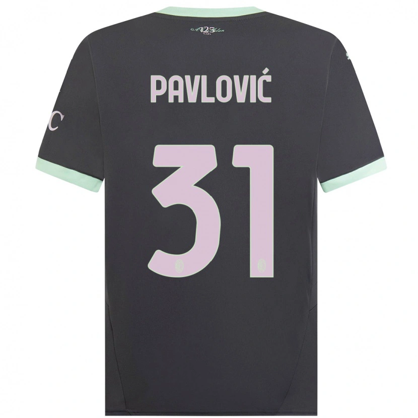 Danxen Herren Strahinja Pavlović #31 Grau Ausweichtrikot Trikot 2024/25 T-Shirt