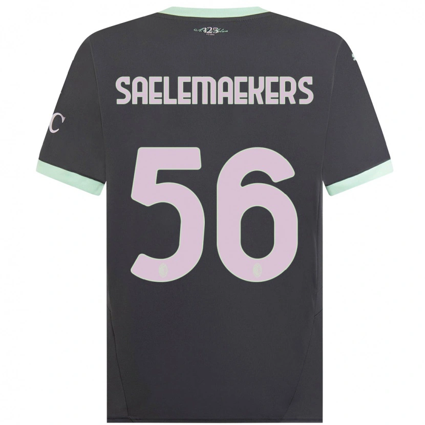Danxen Herren Alexis Saelemaekers #56 Grau Ausweichtrikot Trikot 2024/25 T-Shirt