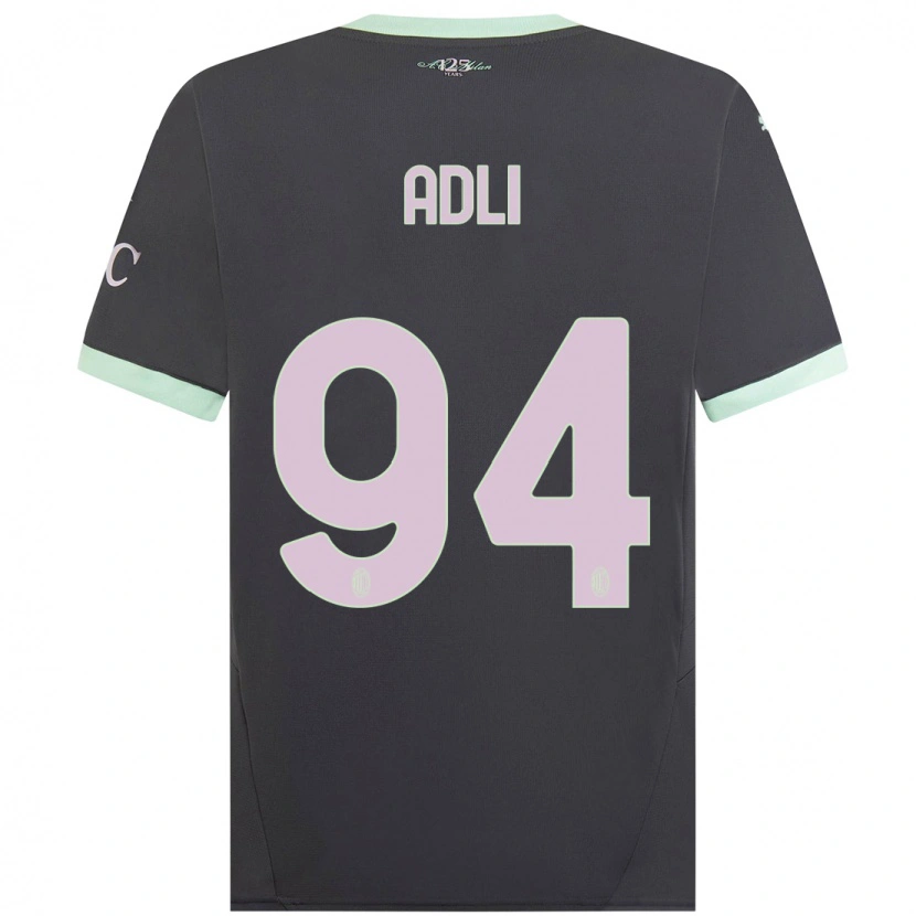 Danxen Herren Yacine Adli #94 Grau Ausweichtrikot Trikot 2024/25 T-Shirt