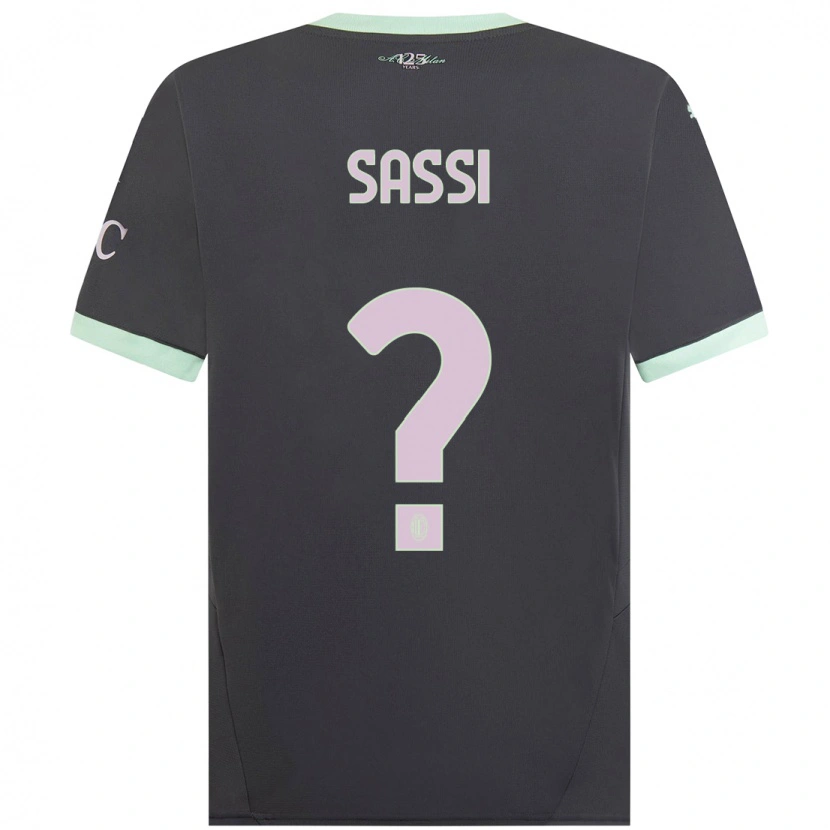 Danxen Herren Simone Sassi #0 Grau Ausweichtrikot Trikot 2024/25 T-Shirt