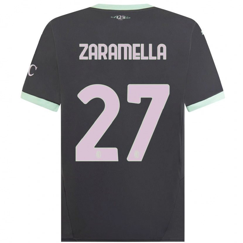 Danxen Herren Mattia Zaramella #27 Grau Ausweichtrikot Trikot 2024/25 T-Shirt