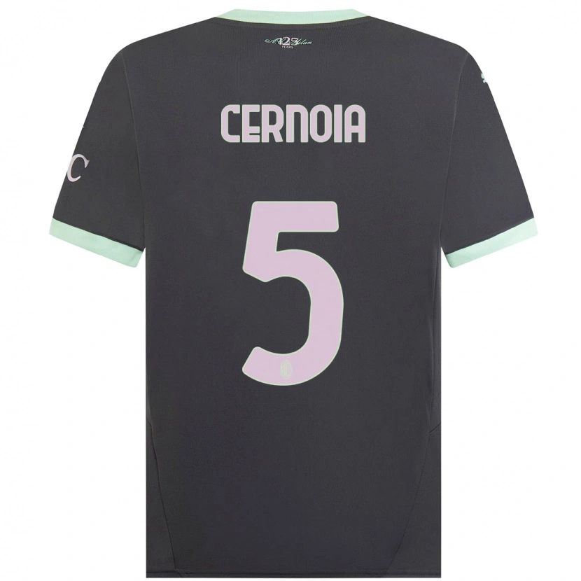 Danxen Herren Valentina Cernoia #5 Grau Ausweichtrikot Trikot 2024/25 T-Shirt
