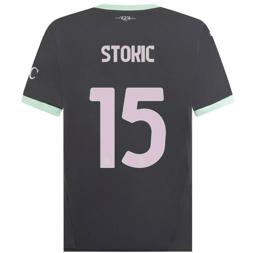 Danxen Herren Sara Stokić #15 Grau Ausweichtrikot Trikot 2024/25 T-Shirt