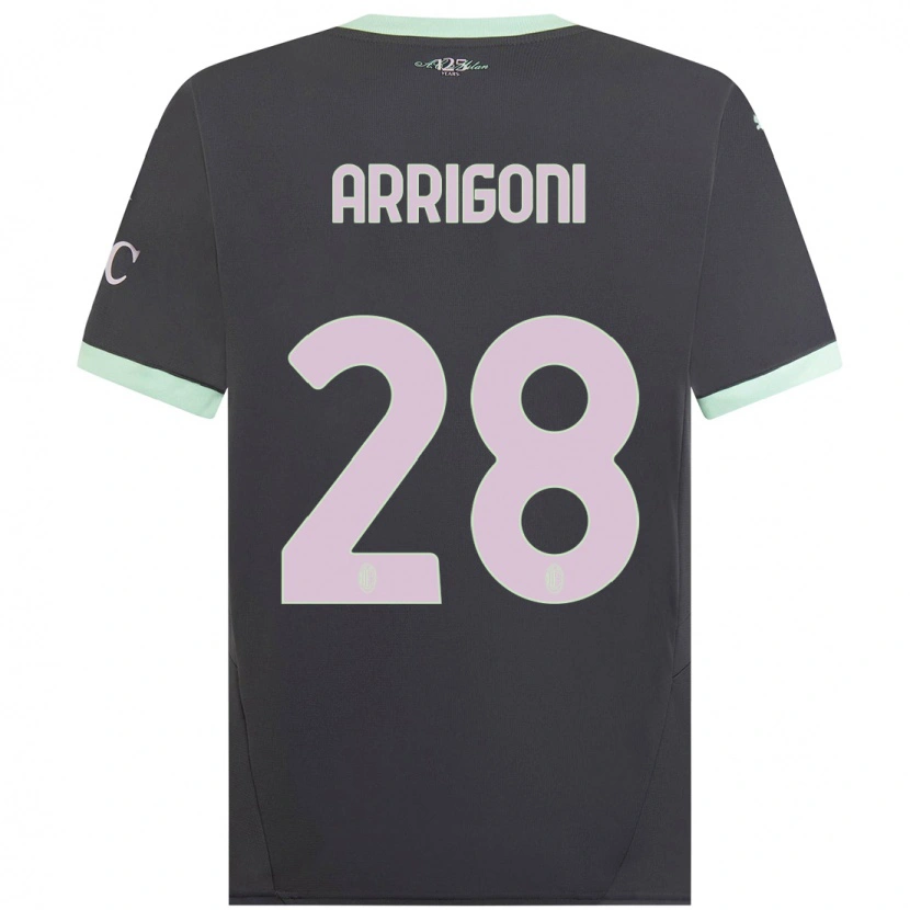 Danxen Herren Giorgia Arrigoni #28 Grau Ausweichtrikot Trikot 2024/25 T-Shirt