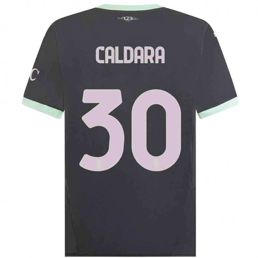 Danxen Herren Mattia Caldara #30 Grau Ausweichtrikot Trikot 2024/25 T-Shirt