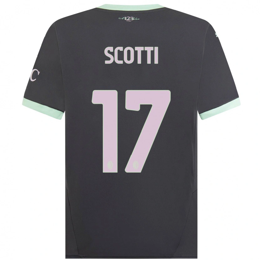 Danxen Herren Filippo Scotti #17 Grau Ausweichtrikot Trikot 2024/25 T-Shirt
