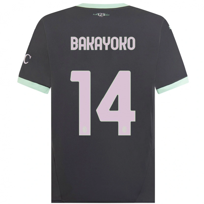 Danxen Herren Tiemoue Bakayoko #14 Grau Ausweichtrikot Trikot 2024/25 T-Shirt