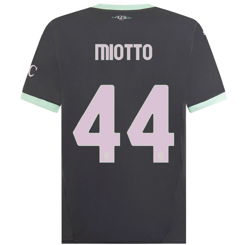 Danxen Herren Giorgia Miotto #44 Grau Ausweichtrikot Trikot 2024/25 T-Shirt