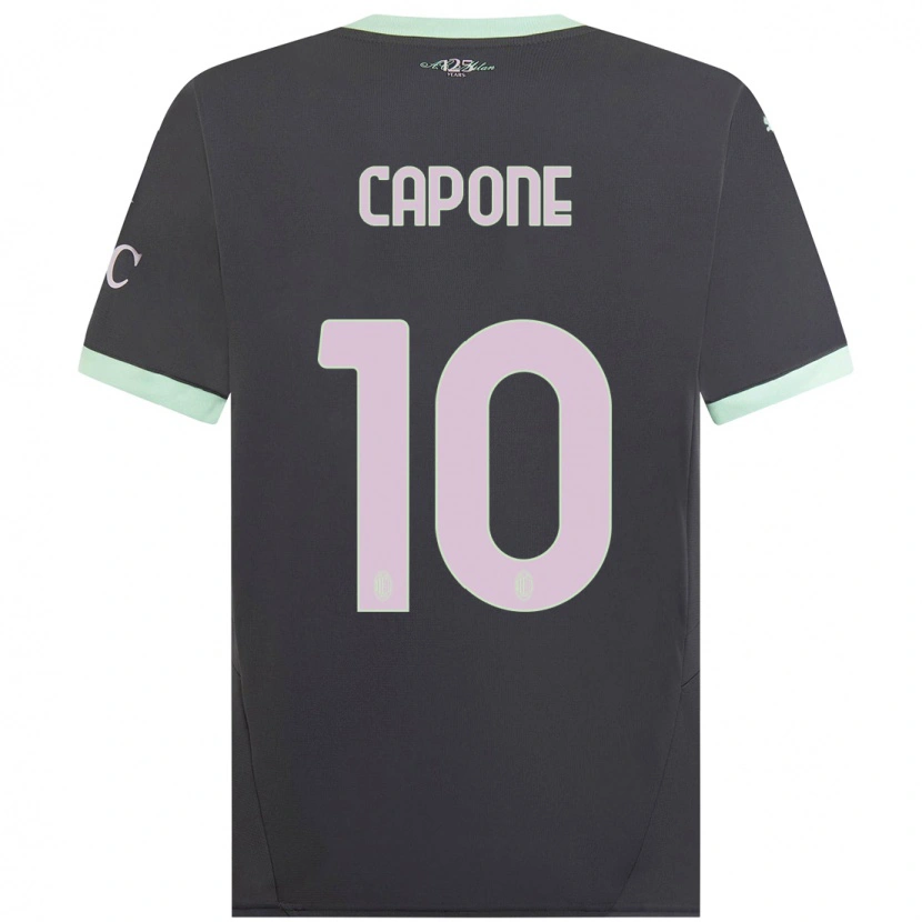 Danxen Herren Andrea Capone #10 Grau Ausweichtrikot Trikot 2024/25 T-Shirt