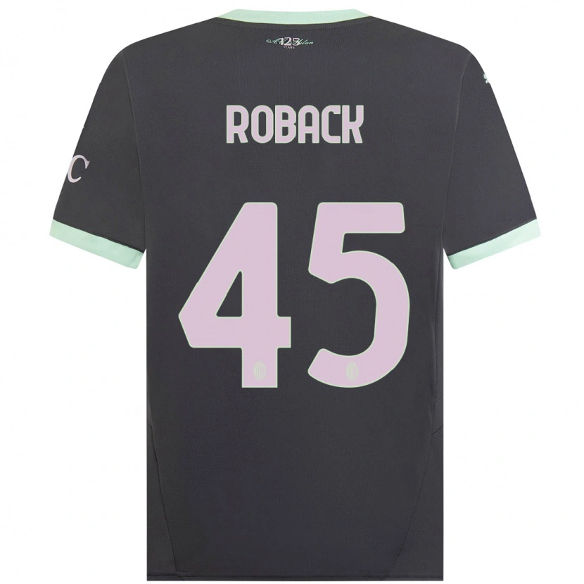 Danxen Herren Emil Roback #45 Grau Ausweichtrikot Trikot 2024/25 T-Shirt