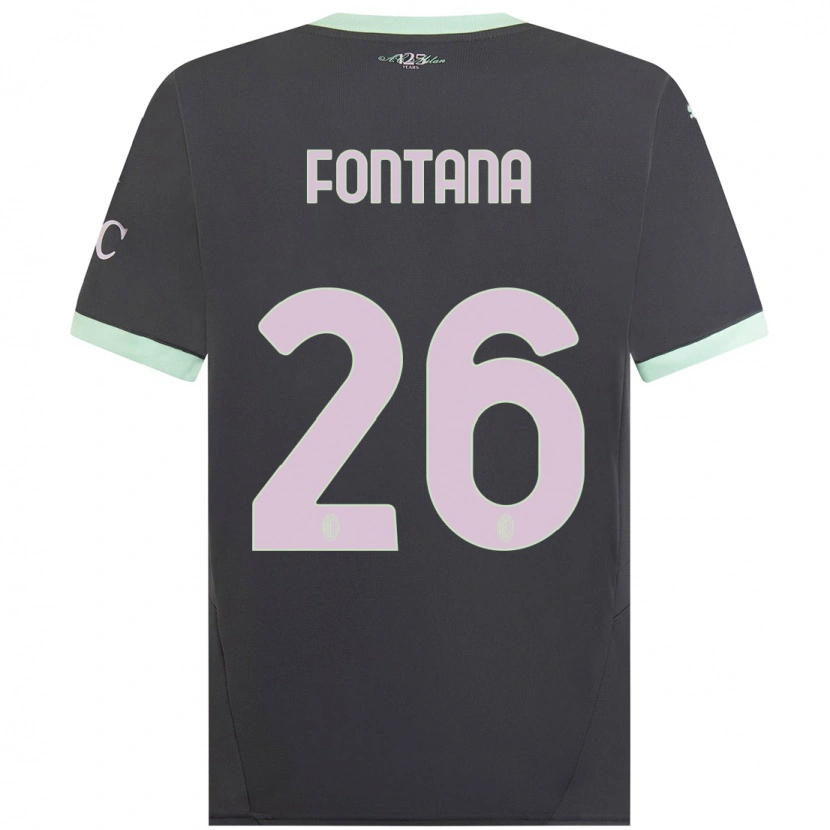 Danxen Herren Francesco Fontana #26 Grau Ausweichtrikot Trikot 2024/25 T-Shirt