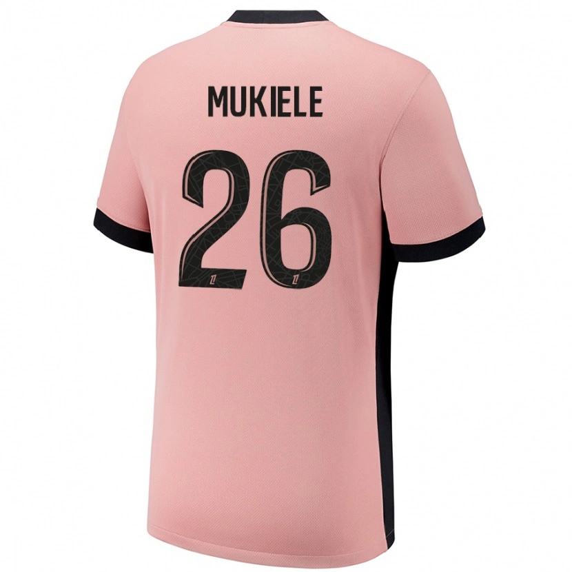 Danxen Herren Nordi Mukiele #26 Rostros Ausweichtrikot Trikot 2024/25 T-Shirt