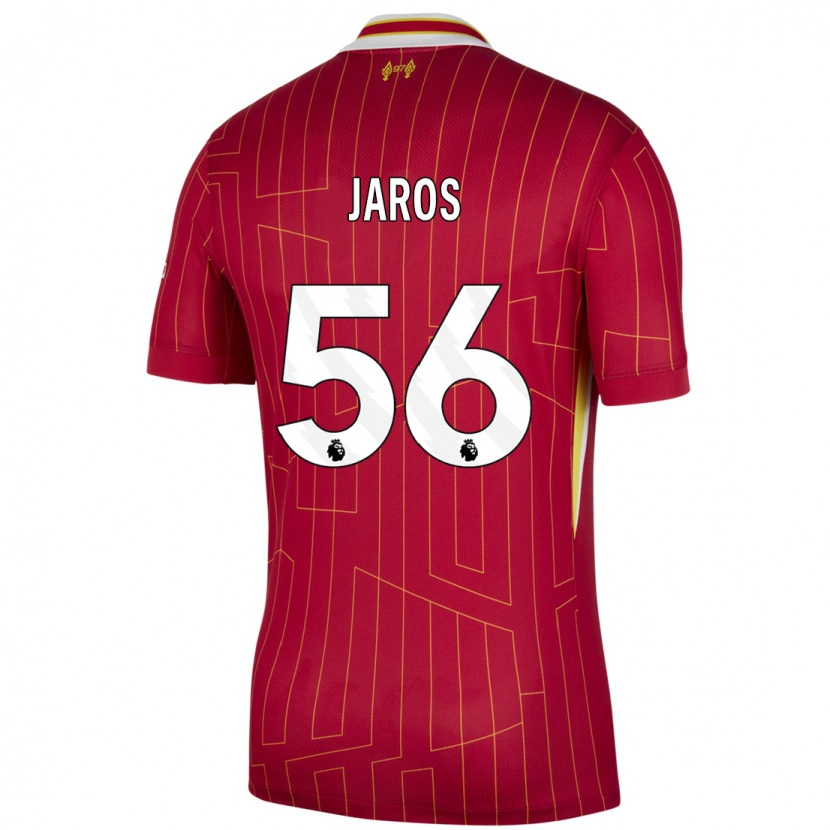 Danxen Damen Vitezslav Jaros #56 Rot Gelb Weiß Heimtrikot Trikot 2024/25 T-Shirt