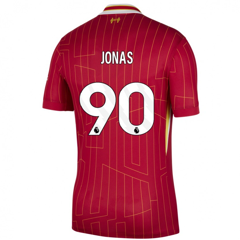 Danxen Damen Lee Jonas #90 Rot Gelb Weiß Heimtrikot Trikot 2024/25 T-Shirt