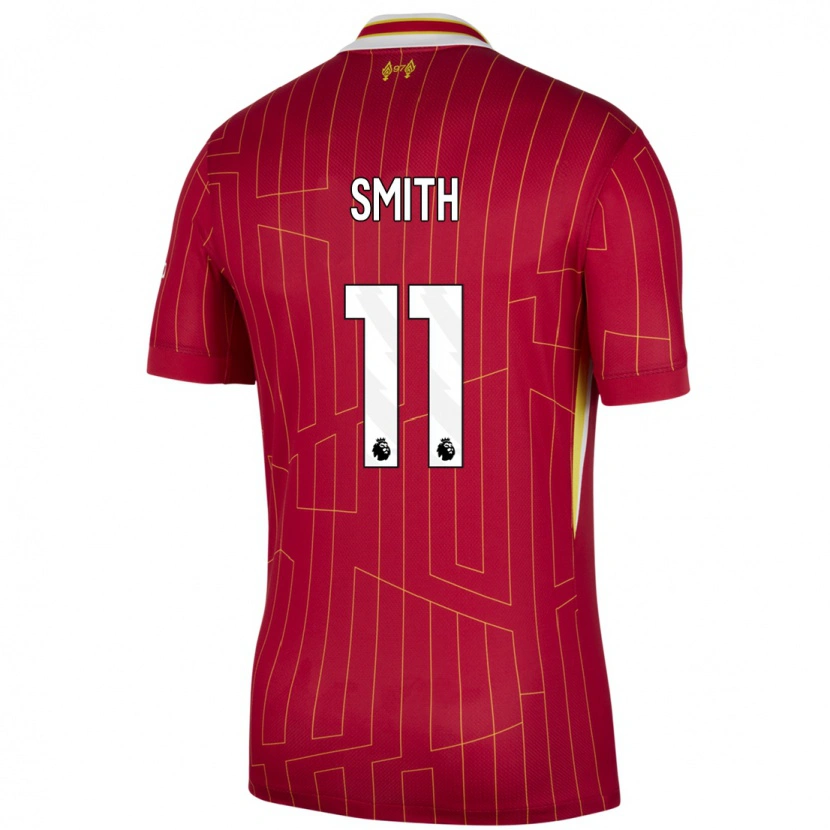 Danxen Damen Olivia Smith #11 Rot Gelb Weiß Heimtrikot Trikot 2024/25 T-Shirt