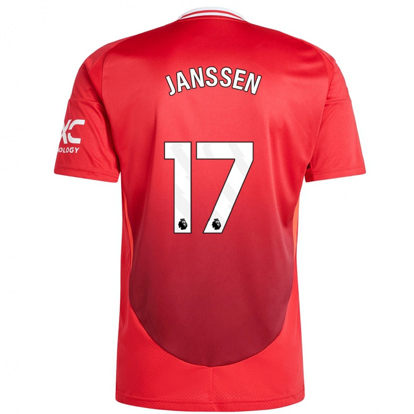 Danxen Damen Dominique Janssen #17 Hellrot Heimtrikot Trikot 2024/25 T-Shirt