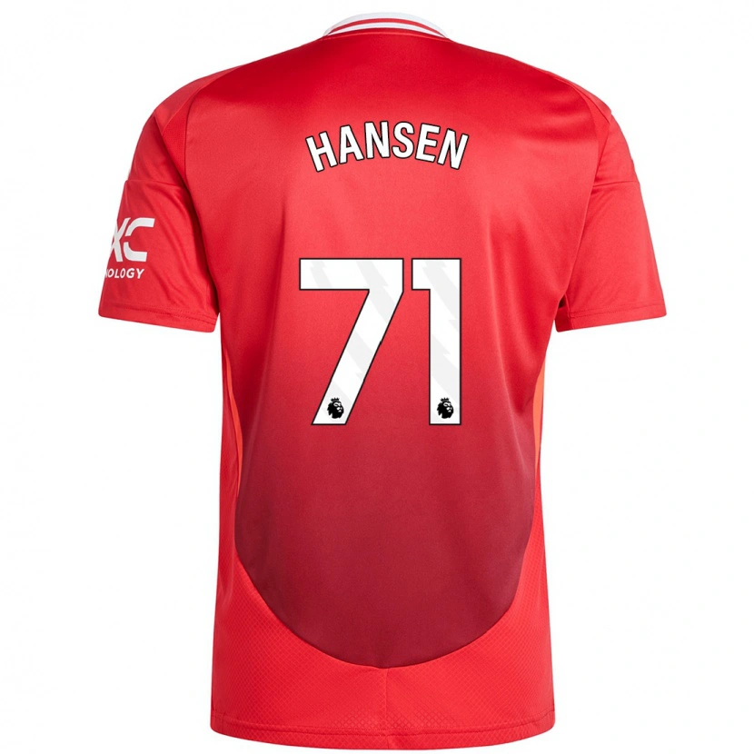 Danxen Damen Isak Hansen-Aaroen #71 Hellrot Heimtrikot Trikot 2024/25 T-Shirt