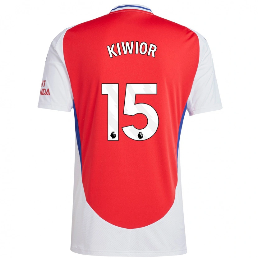 Danxen Damen Jakub Kiwior #15 Rot Weiß Heimtrikot Trikot 2024/25 T-Shirt