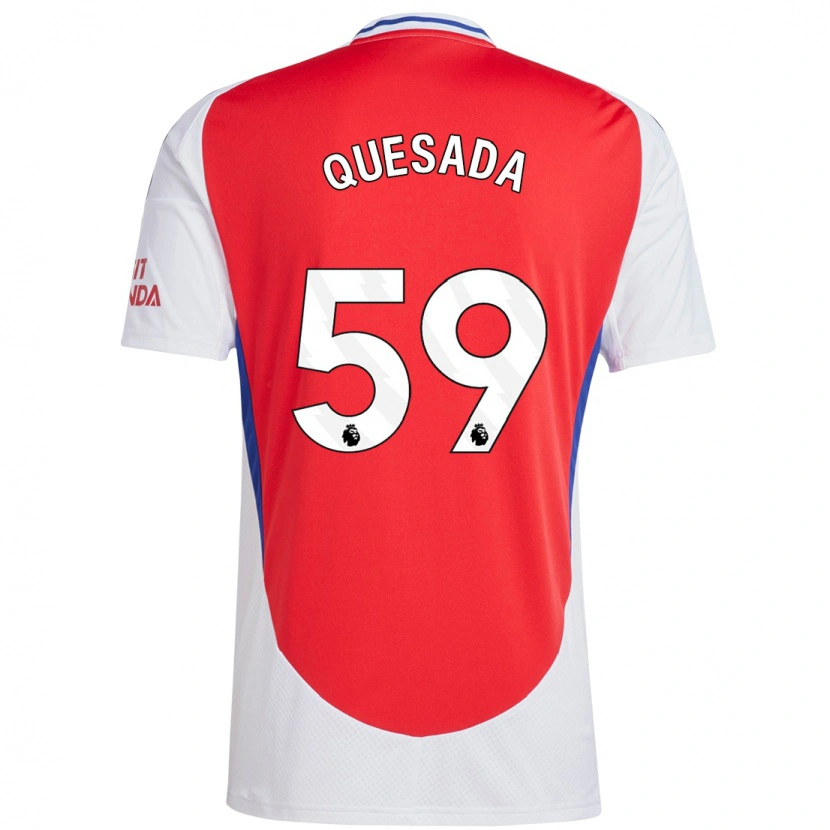Danxen Damen Elián Quesada #59 Rot Weiß Heimtrikot Trikot 2024/25 T-Shirt