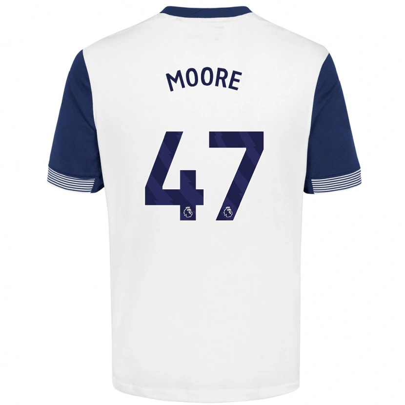 Danxen Damen Mikey Moore #47 Weiß Blau Heimtrikot Trikot 2024/25 T-Shirt