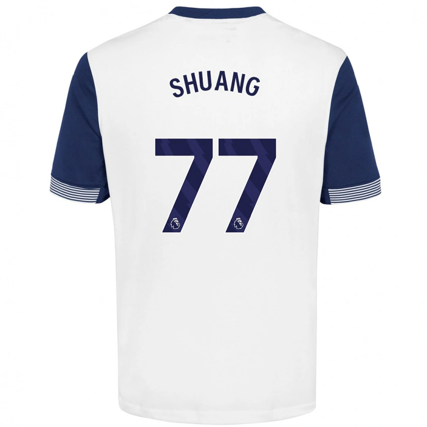 Danxen Damen Wang Shuang #77 Weiß Blau Heimtrikot Trikot 2024/25 T-Shirt