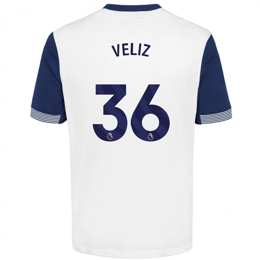 Danxen Damen Alejo Véliz #36 Weiß Blau Heimtrikot Trikot 2024/25 T-Shirt