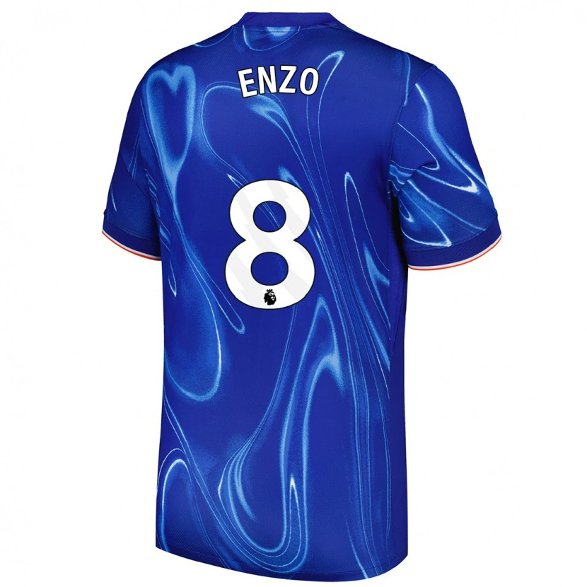 Danxen Damen Enzo Fernández #8 Blau Weiß Heimtrikot Trikot 2024/25 T-Shirt