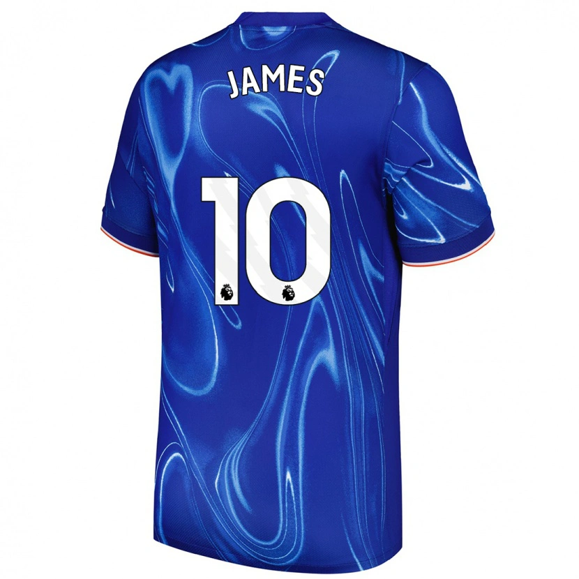 Danxen Damen Lauren James #10 Blau Weiß Heimtrikot Trikot 2024/25 T-Shirt