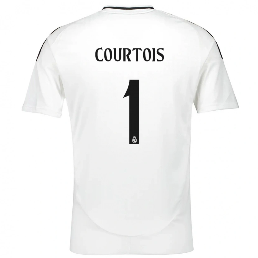 Danxen Damen Thibaut Courtois #1 Weiß Heimtrikot Trikot 2024/25 T-Shirt