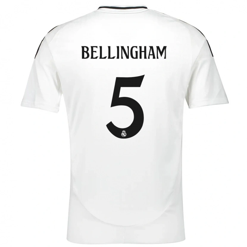 Danxen Damen Jude Bellingham #5 Weiß Heimtrikot Trikot 2024/25 T-Shirt