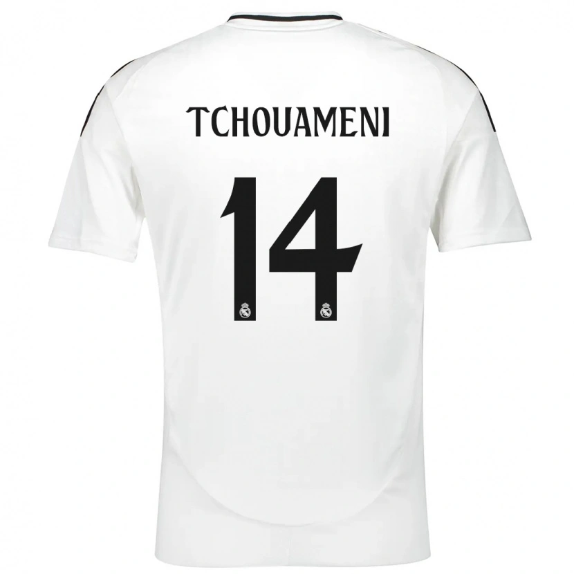 Danxen Damen Aurélien Tchouaméni #14 Weiß Heimtrikot Trikot 2024/25 T-Shirt