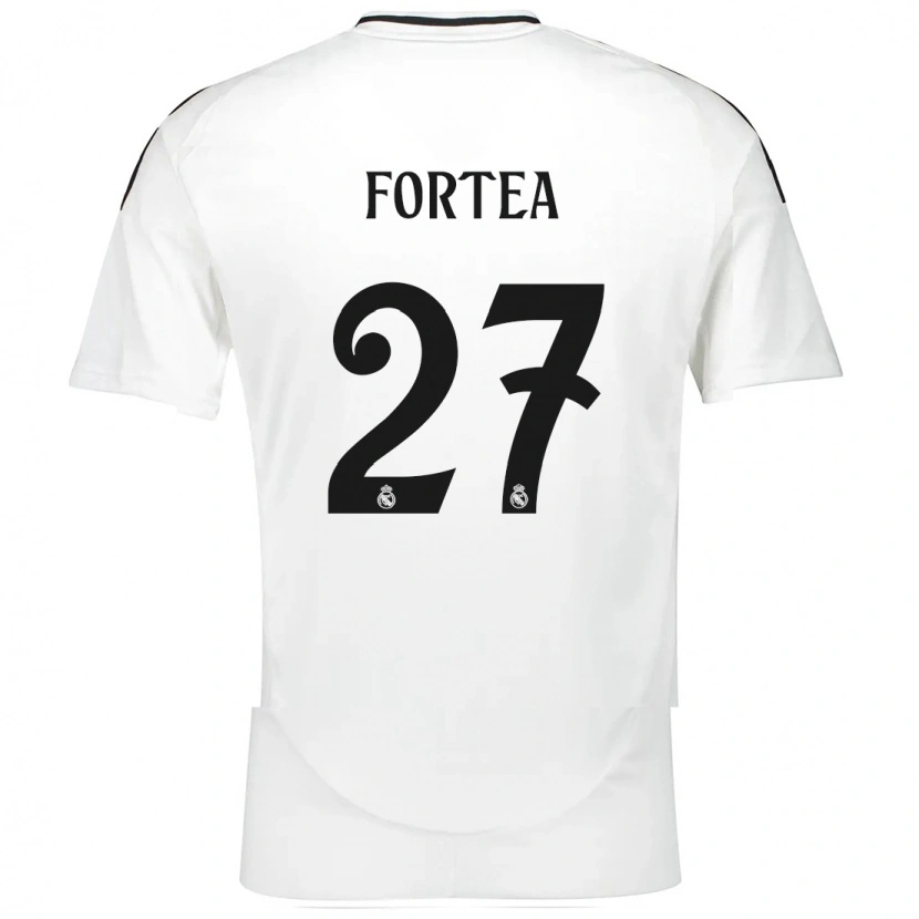 Danxen Damen Jesús Fortea #27 Weiß Heimtrikot Trikot 2024/25 T-Shirt