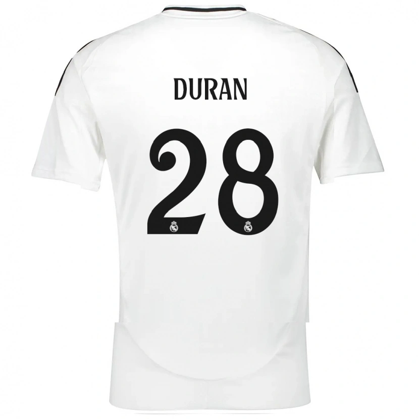 Danxen Damen Pol Duran #28 Weiß Heimtrikot Trikot 2024/25 T-Shirt