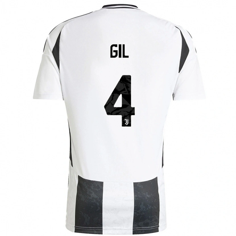 Danxen Damen Javier Gil #4 Weiß Schwarz Heimtrikot Trikot 2024/25 T-Shirt