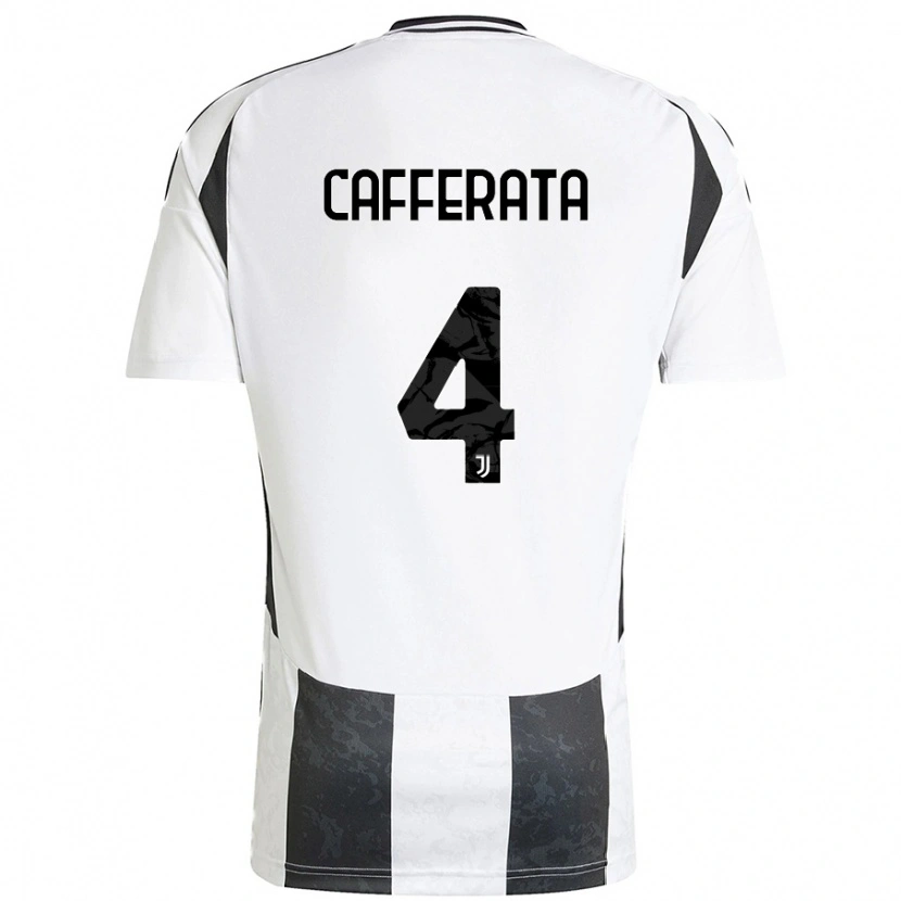 Danxen Damen Federica Cafferata #4 Weiß Schwarz Heimtrikot Trikot 2024/25 T-Shirt