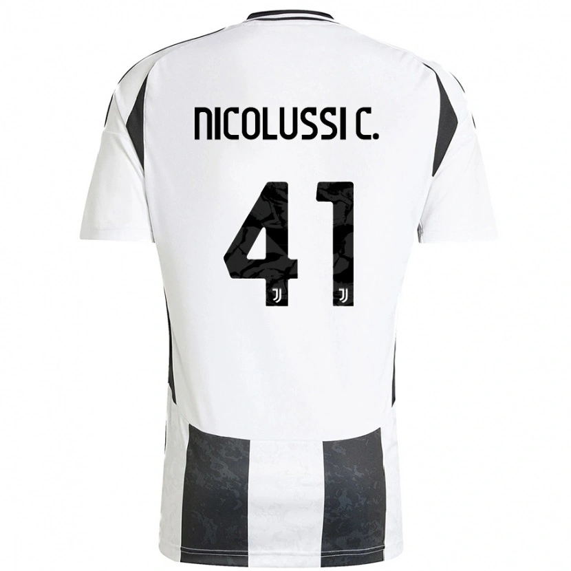 Danxen Damen Hans Nicolussi Caviglia #41 Weiß Schwarz Heimtrikot Trikot 2024/25 T-Shirt