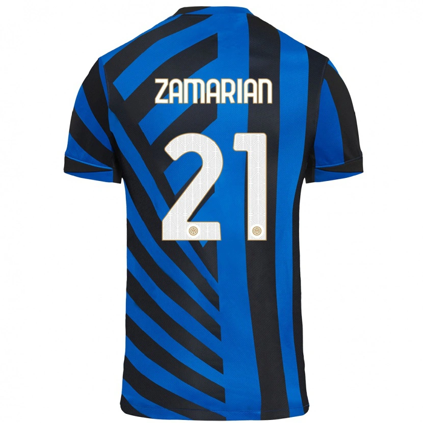 Danxen Damen Matteo Zamarian #21 Blau Schwarz Heimtrikot Trikot 2024/25 T-Shirt