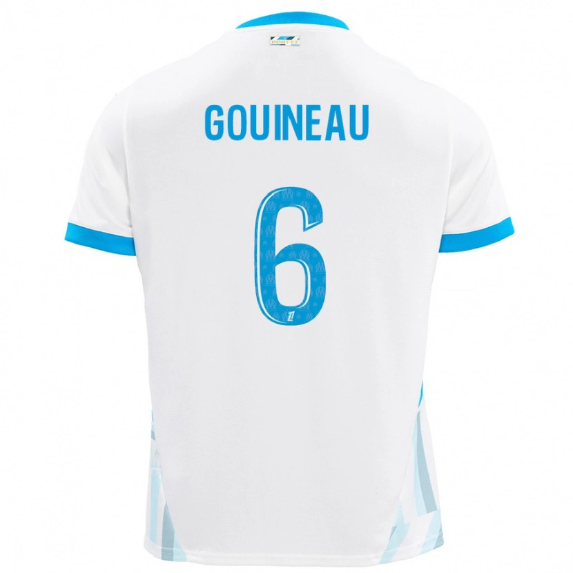 Danxen Damen Coline Gouineau #6 Weiß Himmelblau Heimtrikot Trikot 2024/25 T-Shirt