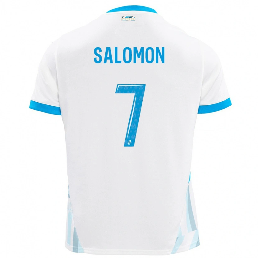 Danxen Damen Maëva Salomon #7 Weiß Himmelblau Heimtrikot Trikot 2024/25 T-Shirt