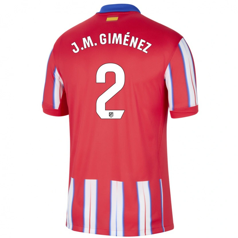 Danxen Damen José María Giménez #2 Rot Weiß Blau Heimtrikot Trikot 2024/25 T-Shirt