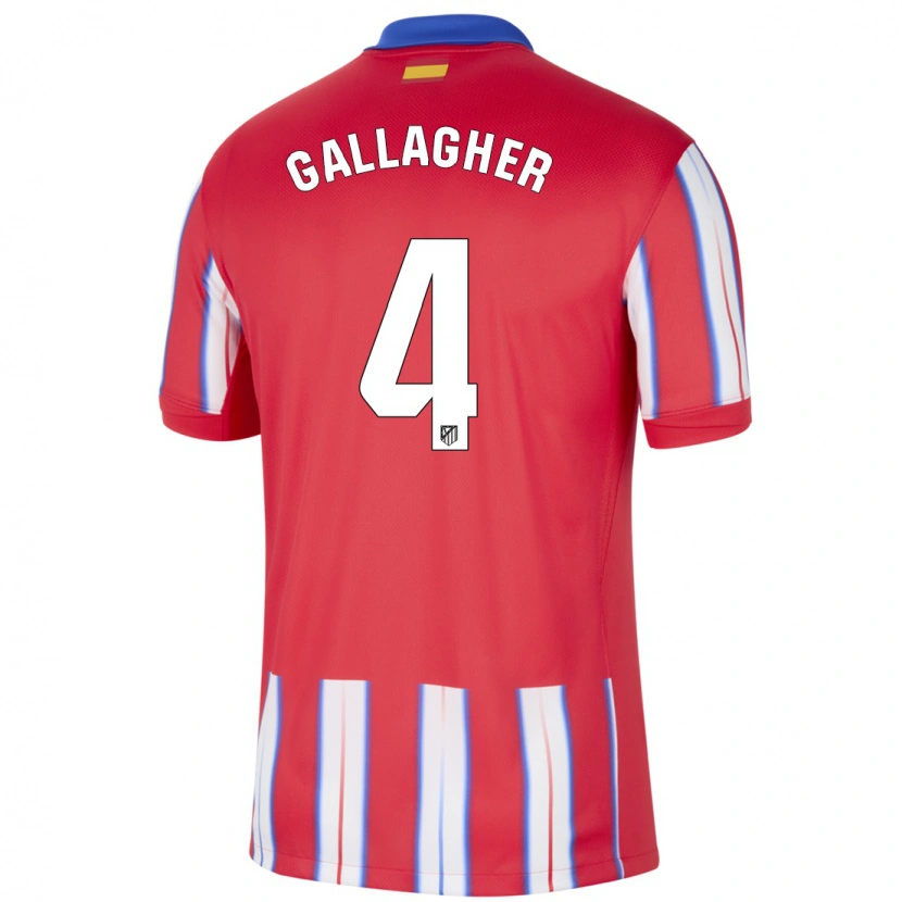 Danxen Damen Conor Gallagher #4 Rot Weiß Blau Heimtrikot Trikot 2024/25 T-Shirt