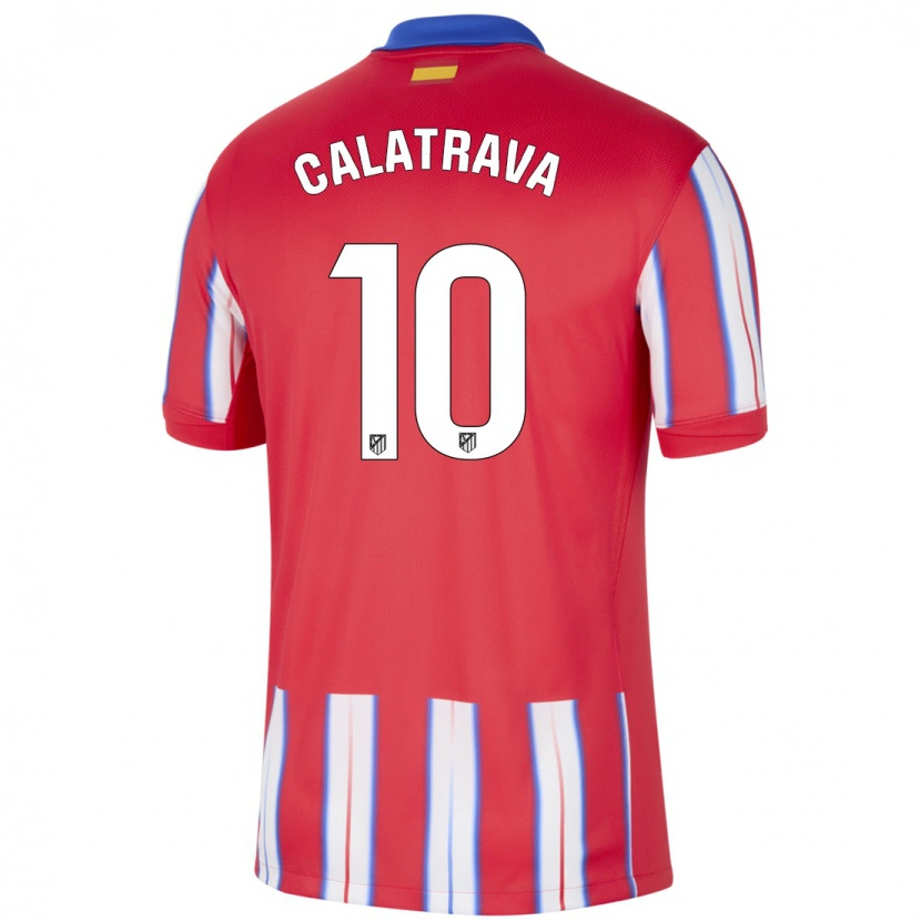 Danxen Damen Álex Calatrava #10 Rot Weiß Blau Heimtrikot Trikot 2024/25 T-Shirt