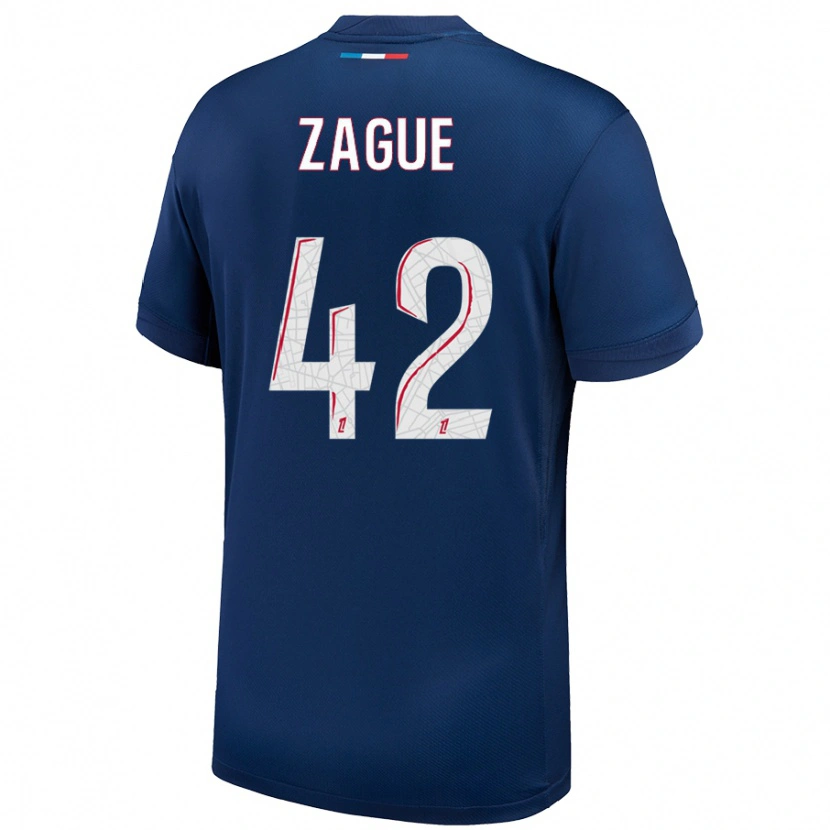 Danxen Damen Yoram Zague #42 Marineblau Weiß Heimtrikot Trikot 2024/25 T-Shirt