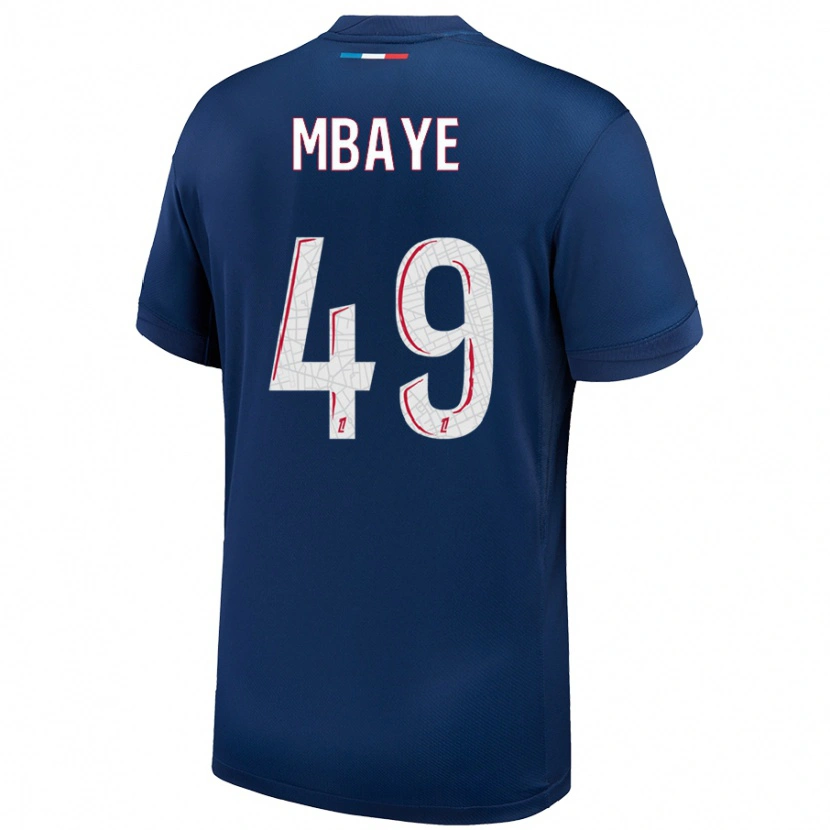 Danxen Damen Ibrahim Mbaye #49 Marineblau Weiß Heimtrikot Trikot 2024/25 T-Shirt