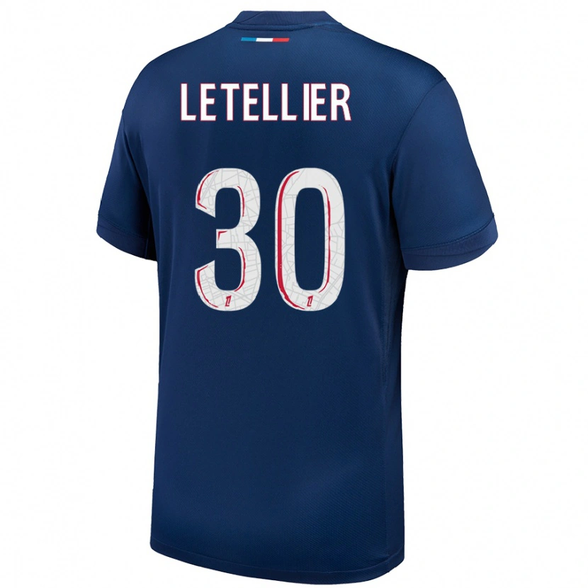Danxen Damen Alexandre Letellier #30 Marineblau Weiß Heimtrikot Trikot 2024/25 T-Shirt