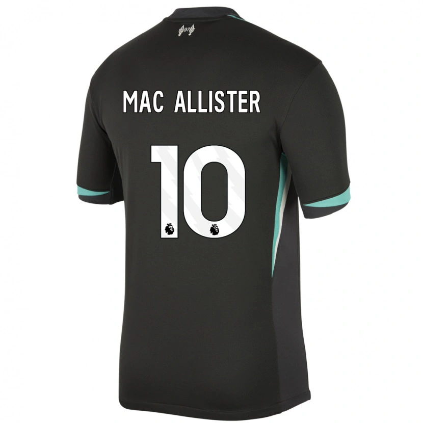 Danxen Damen Alexis Mac Allister #10 Schwarz Anthrazitweiß Auswärtstrikot Trikot 2024/25 T-Shirt