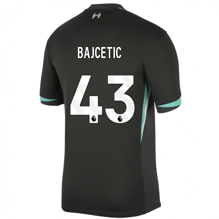 Danxen Damen Stefan Bajcetic #43 Schwarz Anthrazitweiß Auswärtstrikot Trikot 2024/25 T-Shirt