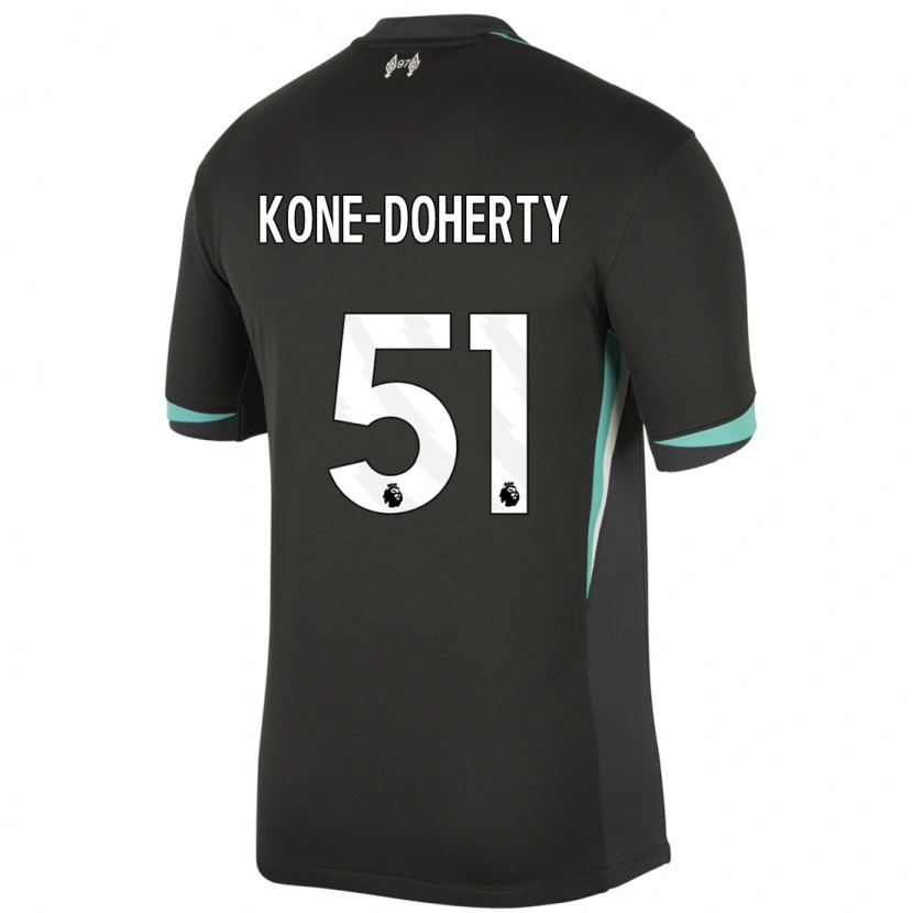 Danxen Damen Trent Kone-Doherty #51 Schwarz Anthrazitweiß Auswärtstrikot Trikot 2024/25 T-Shirt